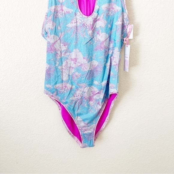 NEW loveshackfancy x Hurley eyelet paisley one piece swimsuit size M - Picture 7 of 12